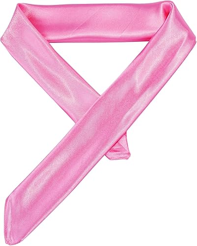 Miniatura 5 de SATINIOR Bufanda de gasa con cuello cuadrado, pañuelo retro con cinta de satén para mujer