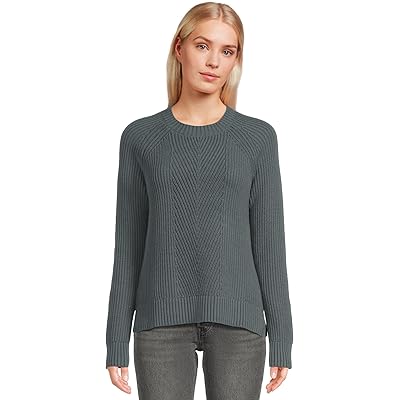L.L.Bean Mariner Shaker Mixed-Stitch Sweater Crewneck rangeley blue
