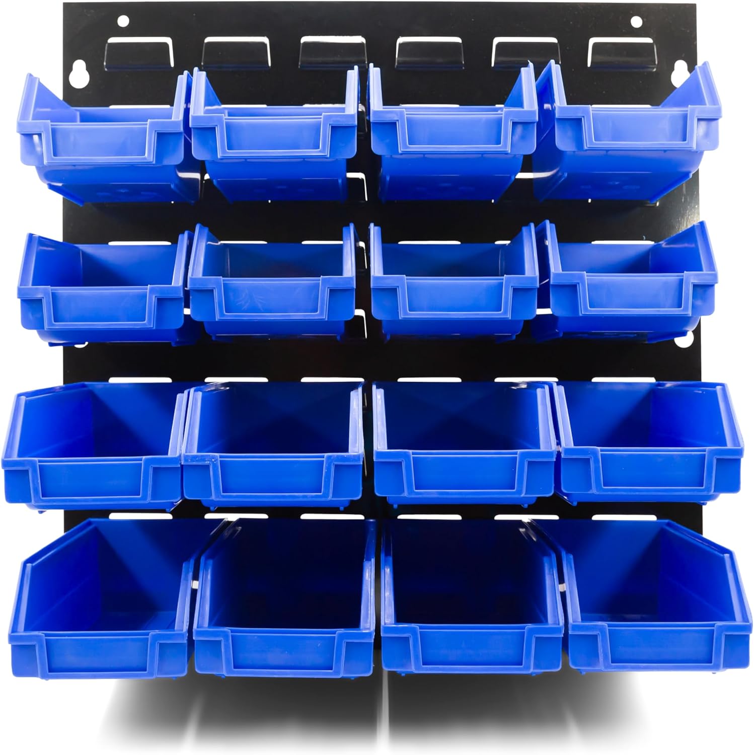 DJC Supply Heavy Duty Storage Bin Set & Steel Panel for