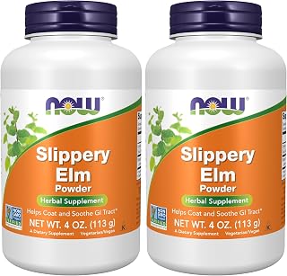 NOW Supplements, Slippery Elm Powder (Ulmus rubra), Non-GMO Project Verified, Herbal Supplement, 4-Ounce (Pack of 2)