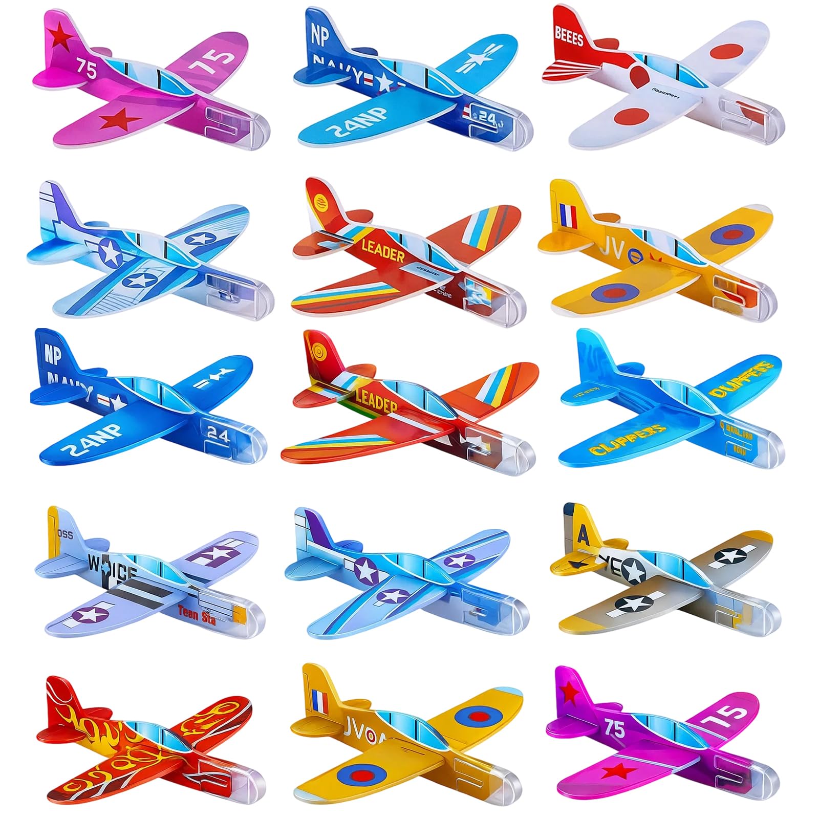 QhgPnt 25 Pcs Glider Planes for Kids Foam Airplanes for Outdoor Activities Easy to Assemble Flying Toys