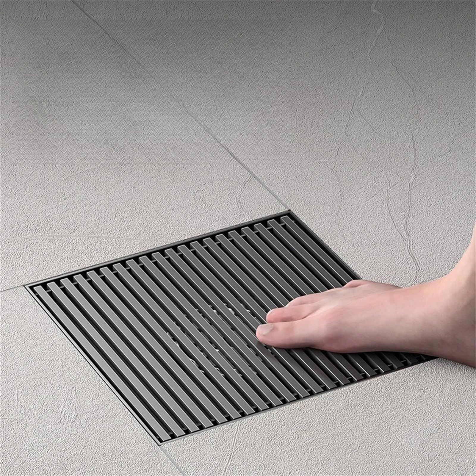 Cubierta de Acero Inoxidable Rectangular, Cubierta de Drenaje de Piso de Acero Inoxidable, diámetro Grande for Exteriores, Multicolor(Color 13)