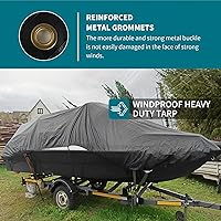 Vista 5 de TARPAL Lona súper resistente de 6 x 8 pies, cubierta de lona impermeable de 20 mil, protección UV, lona a prueba de rasgaduras y desgarros