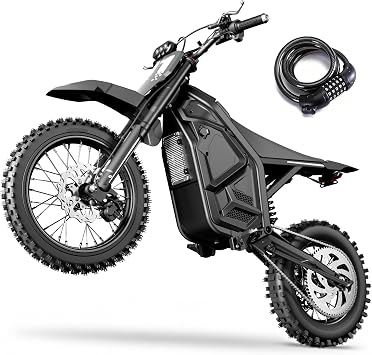 Electric Dirt Bike 5500W Peak Motor 51MPH82KM/H 60V27AH Battery