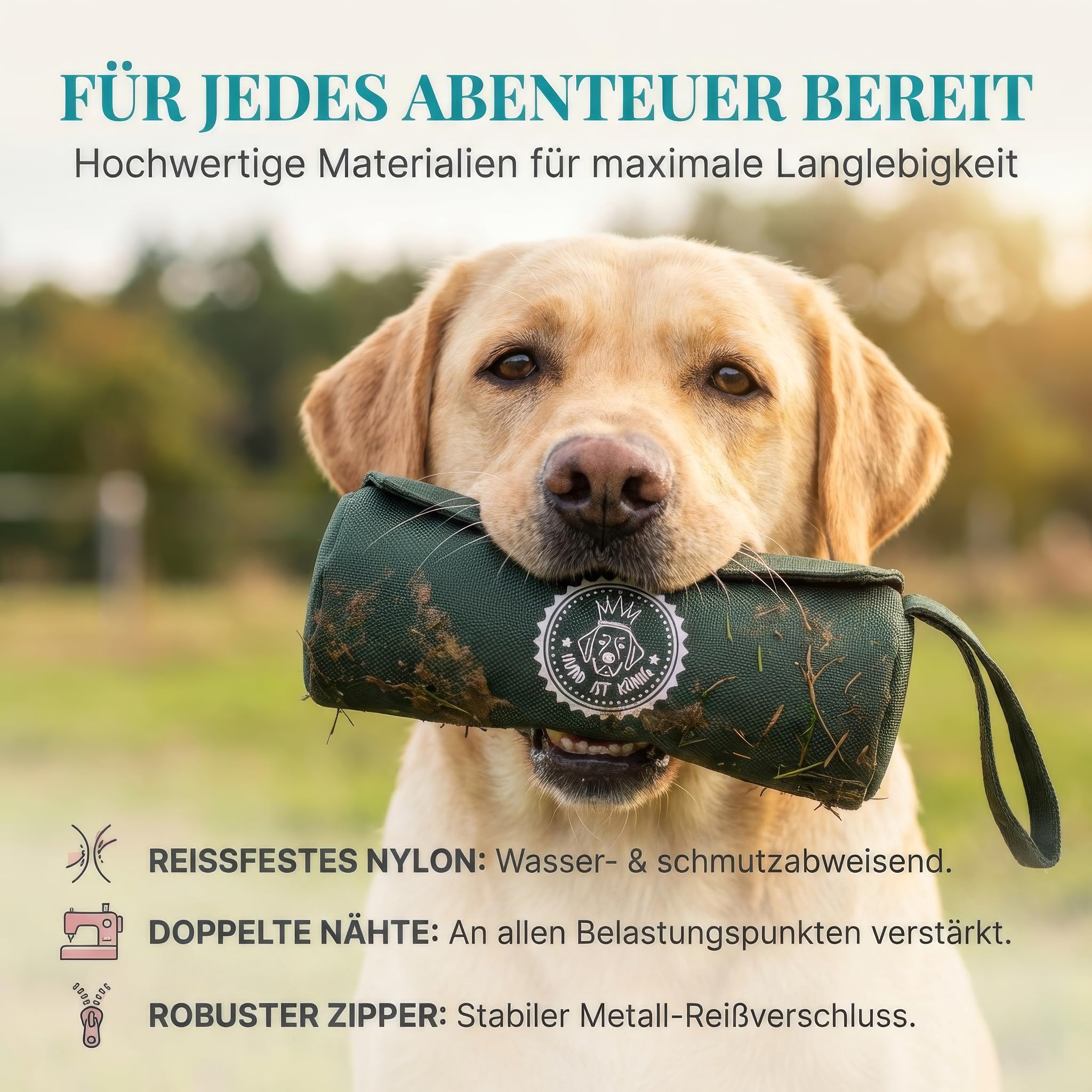 HUND IST KÖNIG Ciuccio premium per cani da riporto, ciuccio alimentare per dolcetti per cani, borsa per alimenti ideale per l'addestramento del cane o l'istruzione del cucciolo