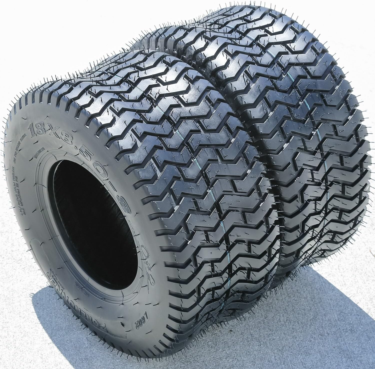 Forerunner LG02 Lawn Mower & Garden Tractor All-Season Tire-18X8.50-8 18X8.50X8 Load Range 4-Ply BSW Black Side Wall