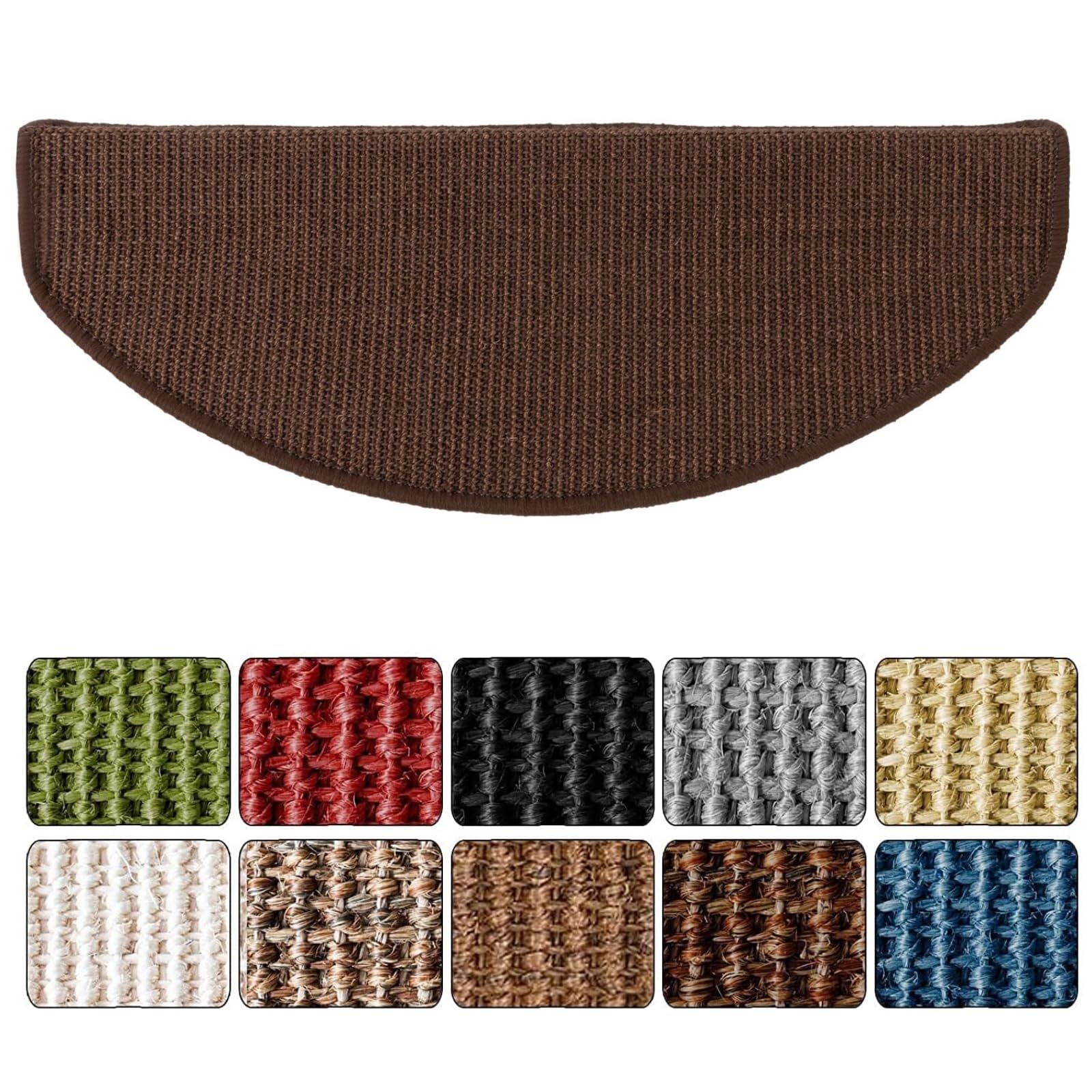 KARAT >Tapis d'escalier Kalkutta Crème Demi-circulaire 19 x 56 cm