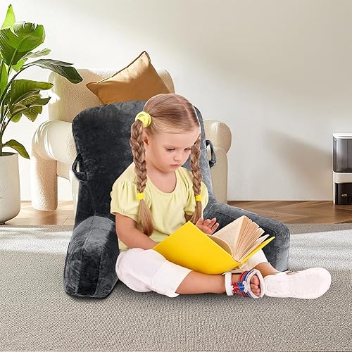 Miniatura 3 de Almohada de lectura estándar para sentarse en la cama, sofá o suelo, respaldo con brazos y bolsillos, almohada de respaldo para adultos para