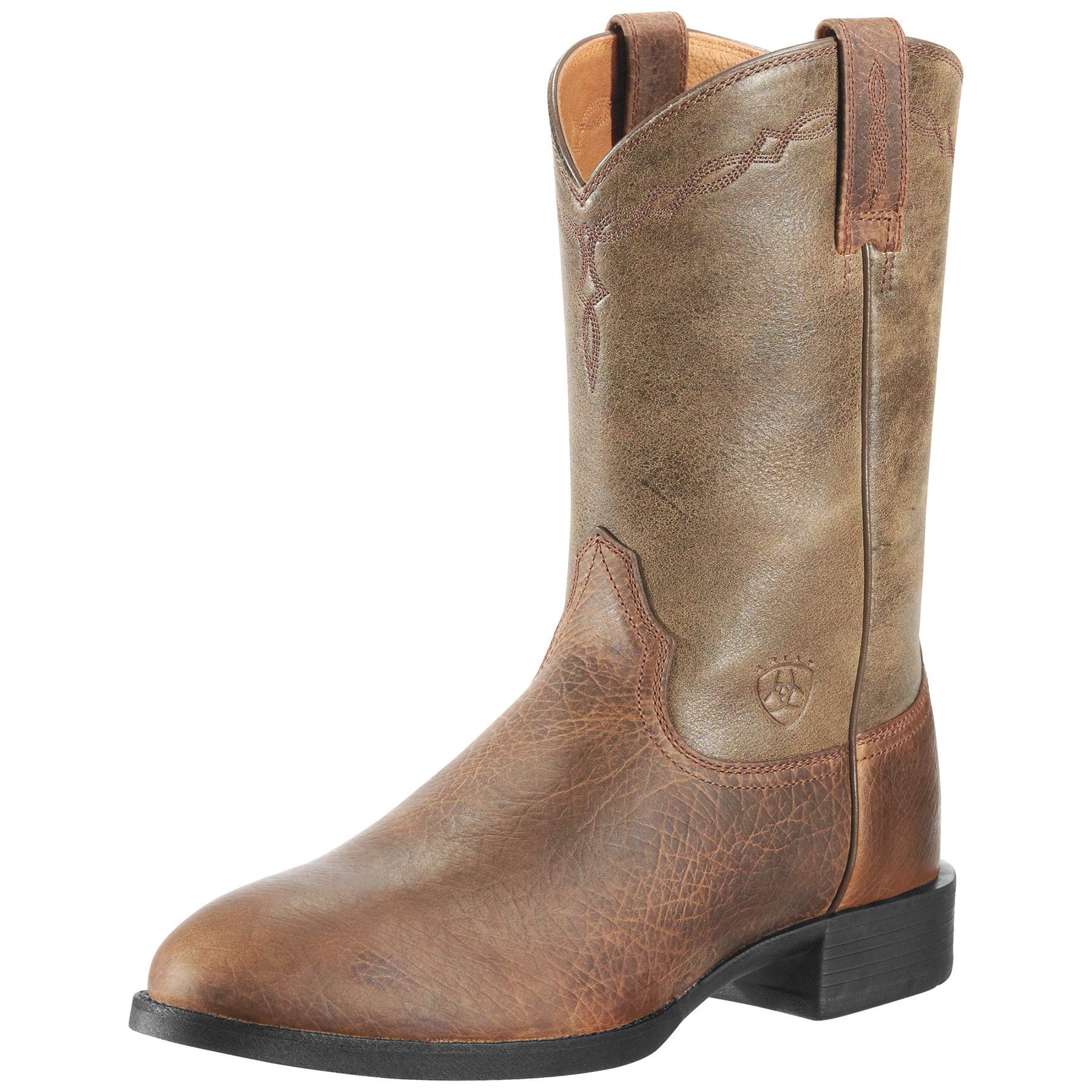 ARIAT Heritage Roper Western Boot – Men’s Leather, Round Toe Western Boots Earth