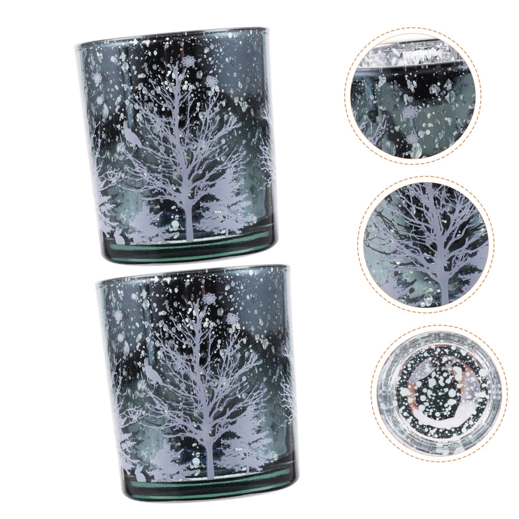 6 Piezas Portavelas De Cristal Portavelas Candelita Portavelas De Escritorio De Navidad Vela Cónica Vela De Boda Decoración para Mesa Decoración Navideña Velas De Mesa Vidrio Cabilock