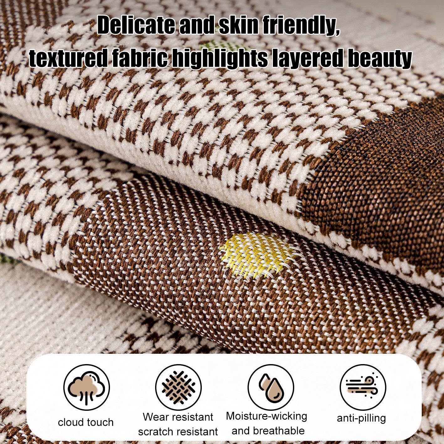 Couch Covers,Anti Slip Sectional Sofa Slipcover Protector(Coffee,90 * 90cm)