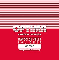 Vista 4 de Cuerdas Optima 2301 Mandocello cromo pulido A-1 (1 par)