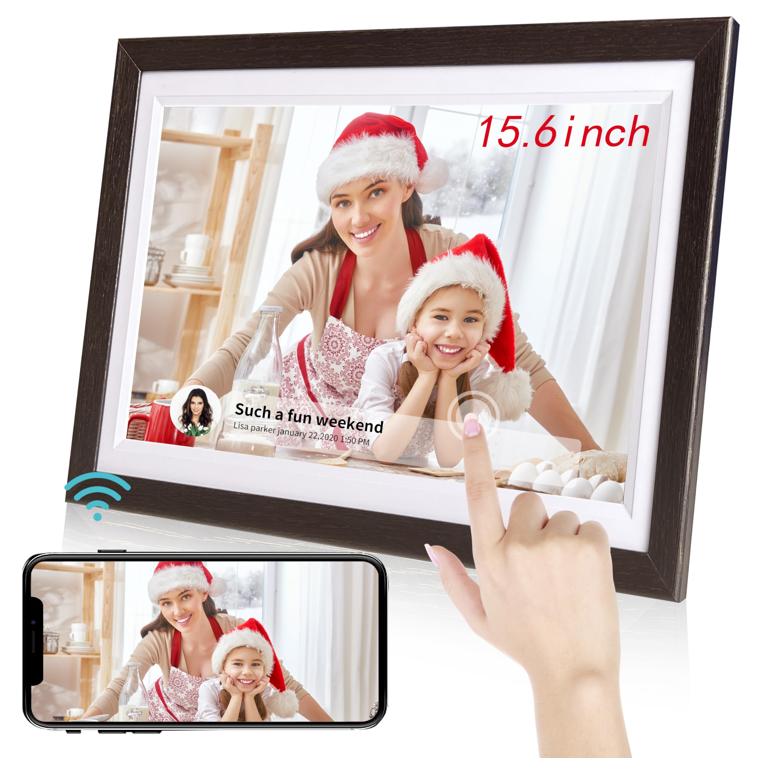 Sponsored Ad – 32GB 15.6 inch WiFi Digital Picture Frame 1920x1080 FHD Large Smart Digital Photo Frame IPS Touch Screen Auto-Rotate Wall Mountable Share Photos/Videos Instantly via APP
