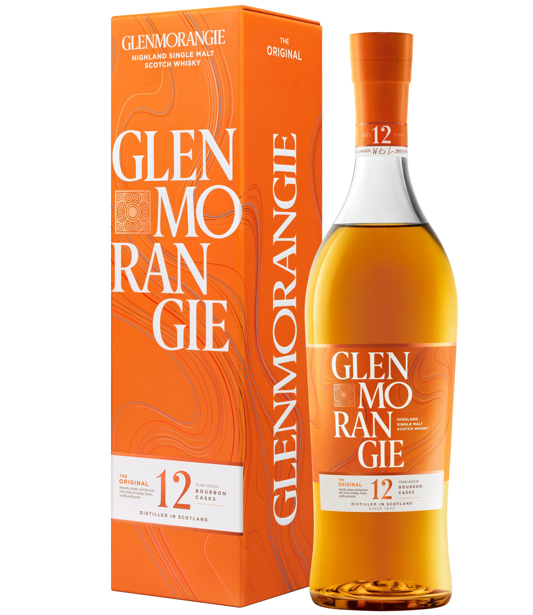 Glenmorangie The Original 12 ans Single Malt Whisky 70cl 40% étui | Whisky single malt 40%. Vieilli 12 ans en fûts de bourbon. Profil net et fruité.