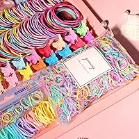 Vista 6 de YANRONG Ligas multicolores para el cabello para mujeres y niñas, sujetadores elásticos para cola de caballo, banda de goma para cabello grueso