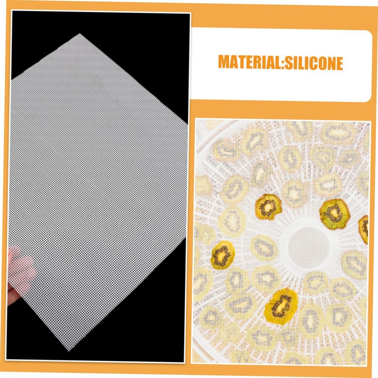 UKCOCO 12piezas Esterillas Silicona Láminas Antiadherentes Para Deshidratador
