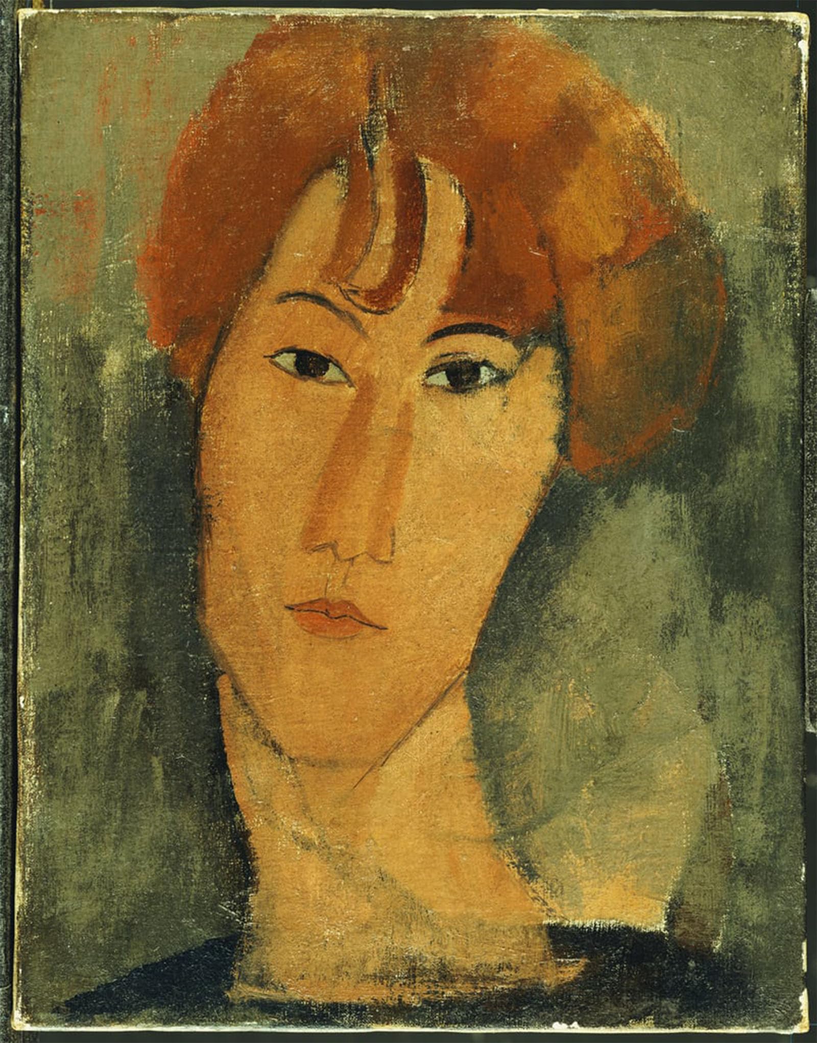 POSTERIIk Famous Animal Posters Vintage Picture Young Woman with Red Hair Wearing a Collar by Amedeo Modigliani Modern Wall Decor for Home Decor 60x90cm