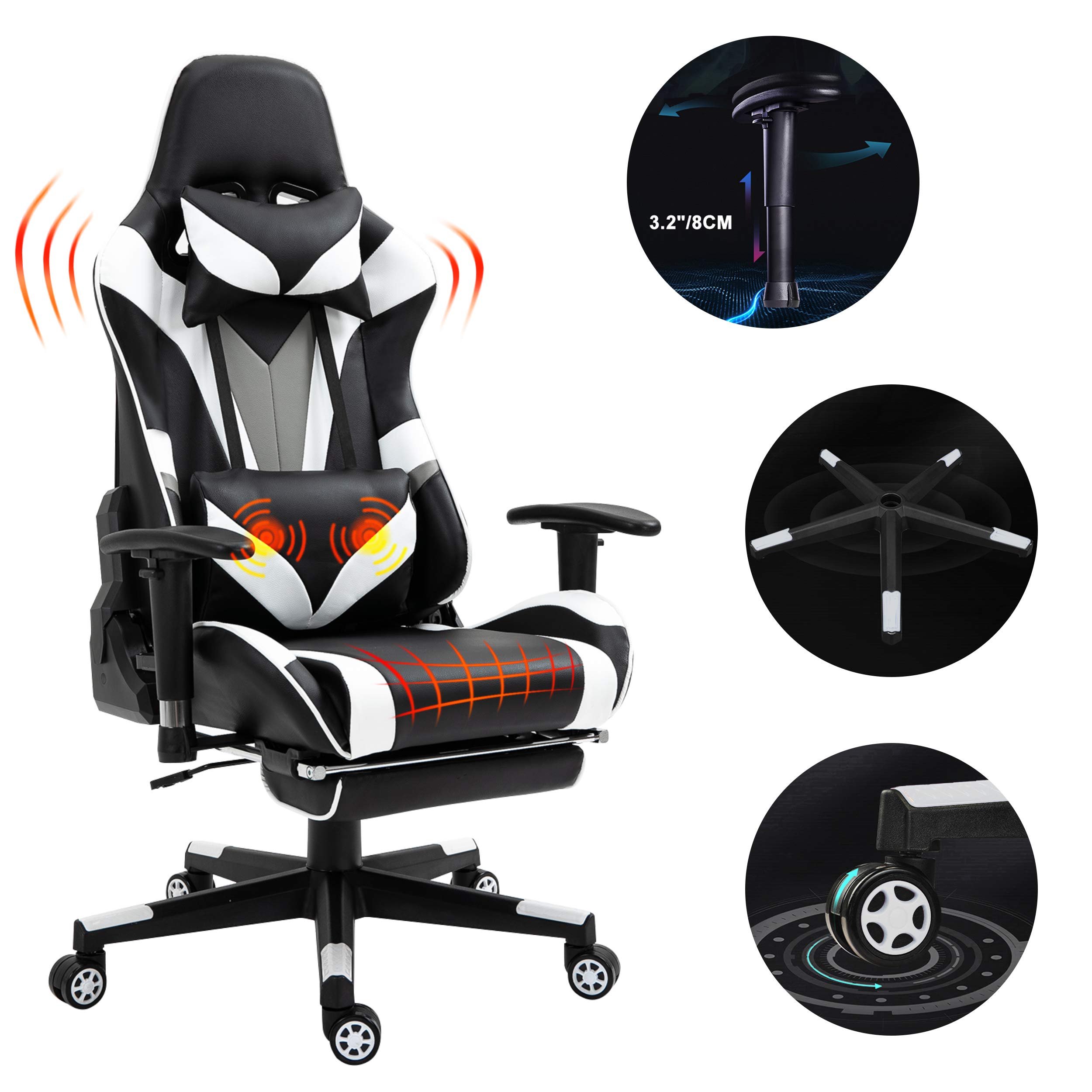 Buy Scurrty Professional Gaming Chair Ergonomic Massage Gaming Chair
