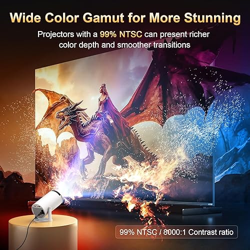 Miniatura 3 de Mini proyector con Android 13 - Proyector portátil con WiFi 6 Bluetooth 5.2 aplicaciones integradas, soporte 4K1080P, Keystone automático, rotación