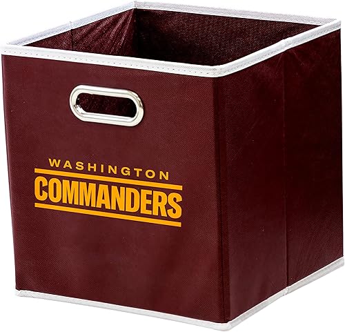 Cubo de almacenamiento Franklin Sports de tela del equipo de la NFL apto para adaptarse a contenedores de almacenamiento 11x 105x 105