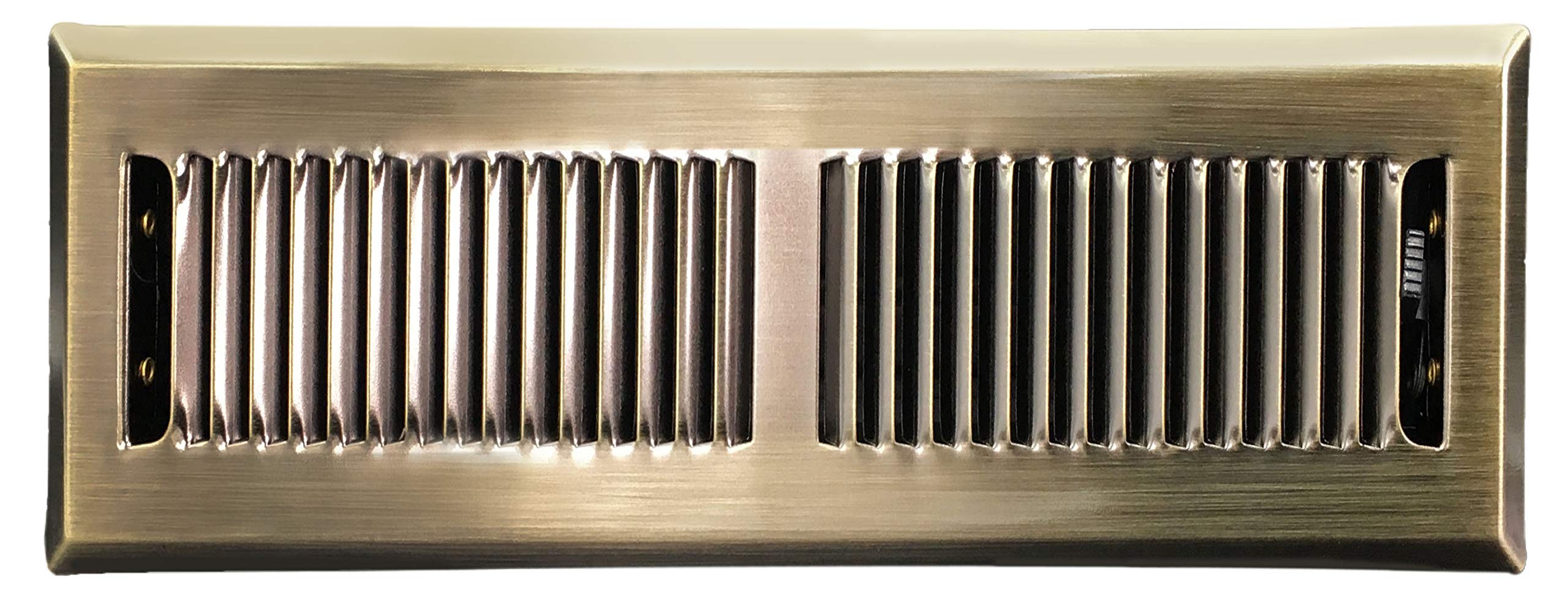 Buy 2" X 12" Victorian Floor Register Grille with Dampers Contempo