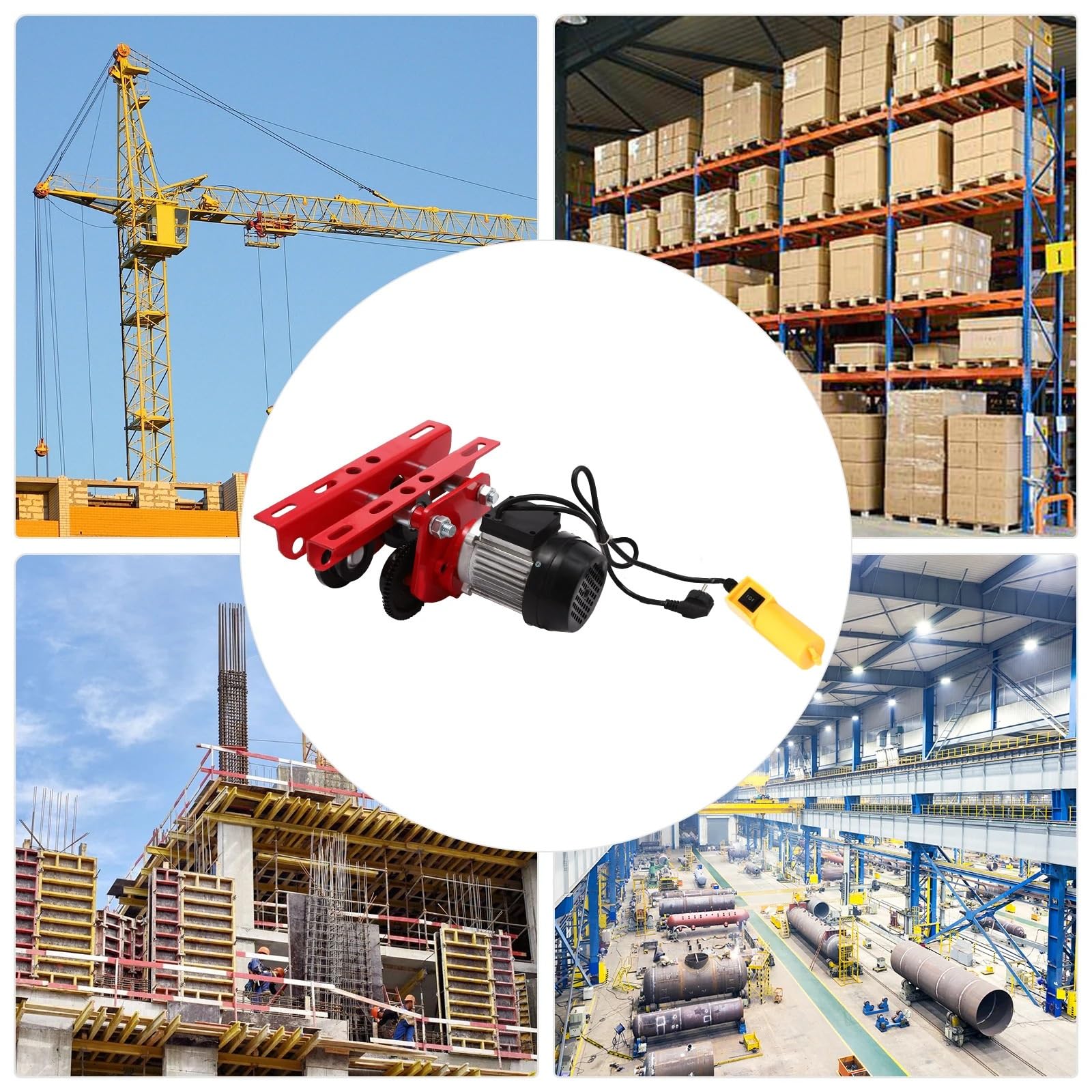 Elektrische Seilwinde 2200lbs Mikro-Elektro-Hebekran, Kabelwinde für Garage, Aufzug mit langer Fernbedienung Elektrische Hebezeuge