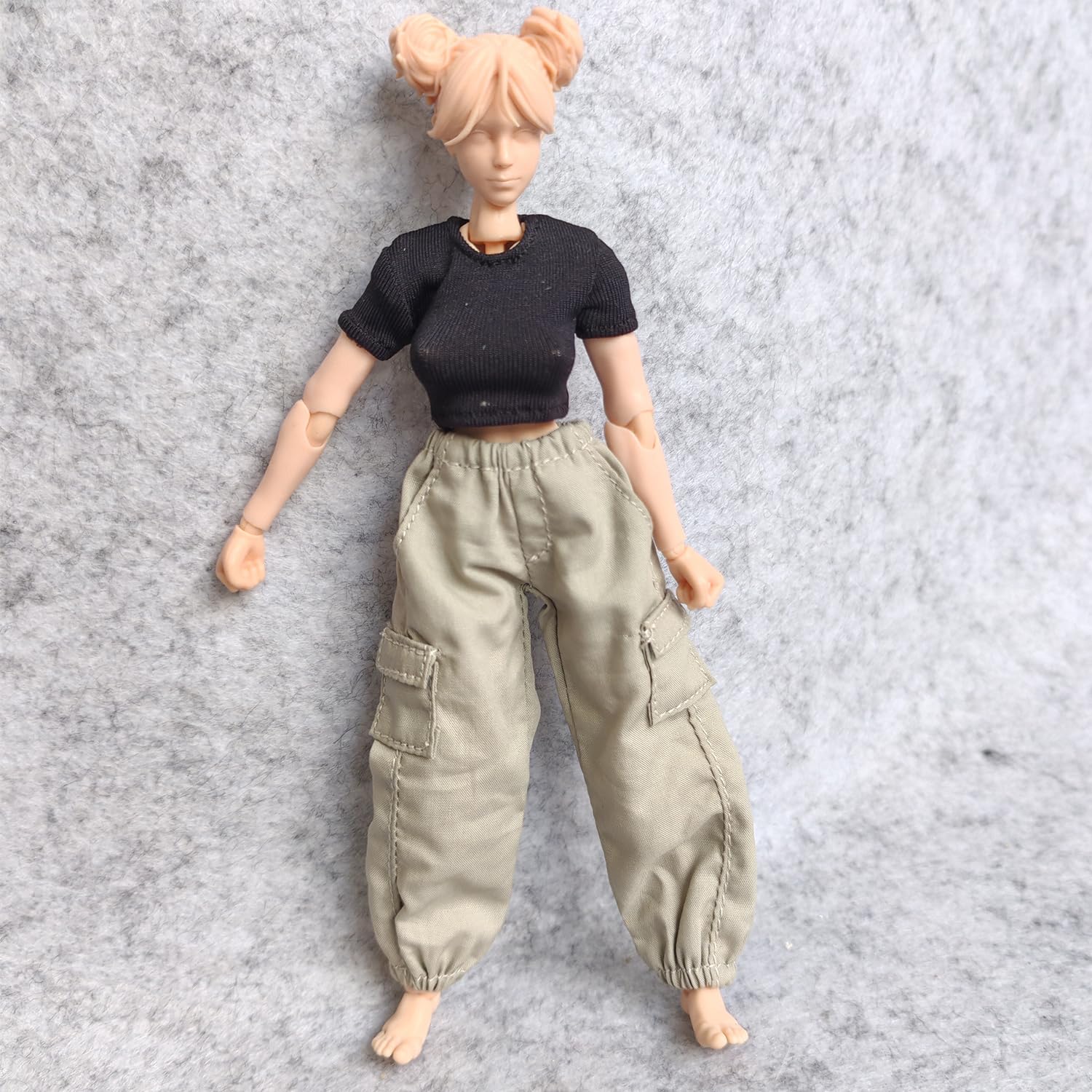 Amazon.com: 1/12 Scale Figure Clothes T-Shirt + Cargo Pants for 1