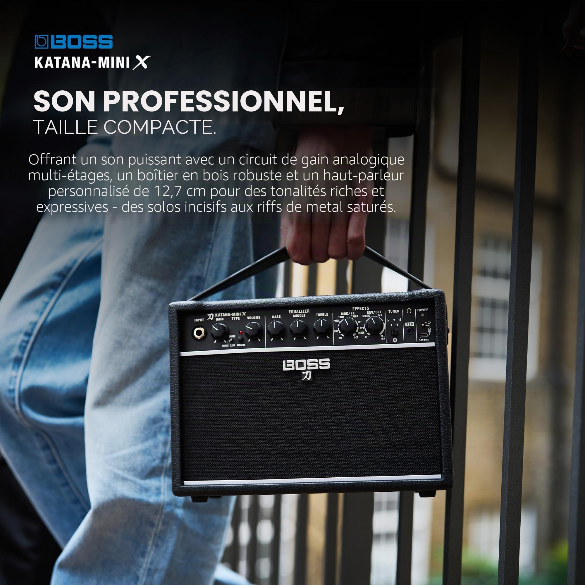 Boss Katana-Mini X Amplificateur de Guitare Portable 10 W 12,7 cm