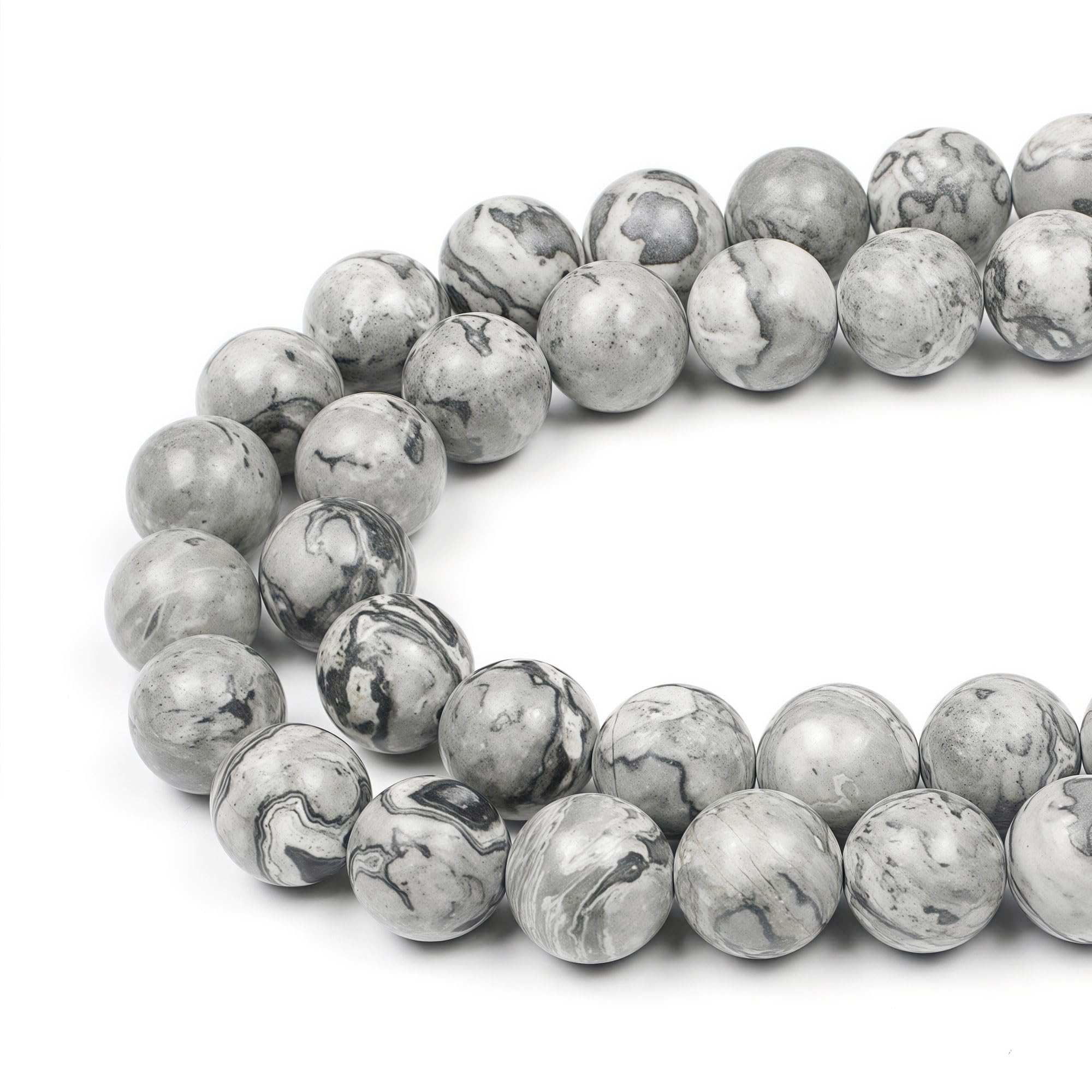 MJDCB 10mm 35 piezas Cuentas de Piedra Turquesa Redondas Sueltas Piedras Semipreciosas para Hacer Joyas Pulseras Collares — view 31