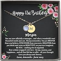 Vista 11 de Be Wished Regalos personalizados de cumpleaños número 13 para niñas, collar con mensaje significativo
