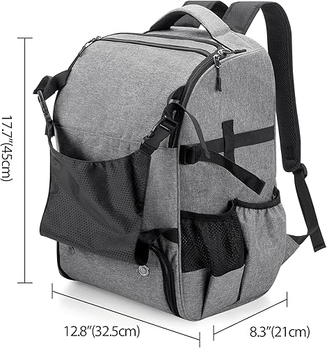 Miniatura 6 de DSLEAF Mochila de béisbol para 4 murciélagos, bolsa de softbol con soporte externo para casco y espacio separado para zapatos hasta US Hombres 13