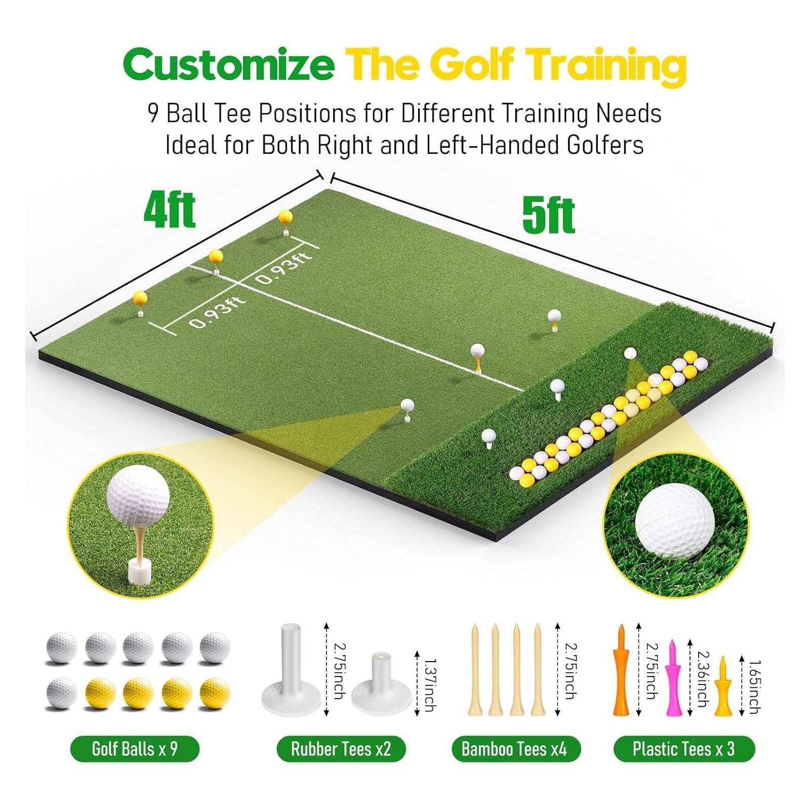 Tapete de Golf,Tapete de Césped Artificial para Interior y Exterior