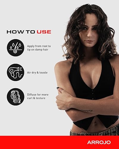 Miniatura 7 de ARROJO Structure Curl Cream – Crema para el cabello para rizos suaves y suaves – Crema definidora de rizos sin sulfatos ni parabenos – Crema