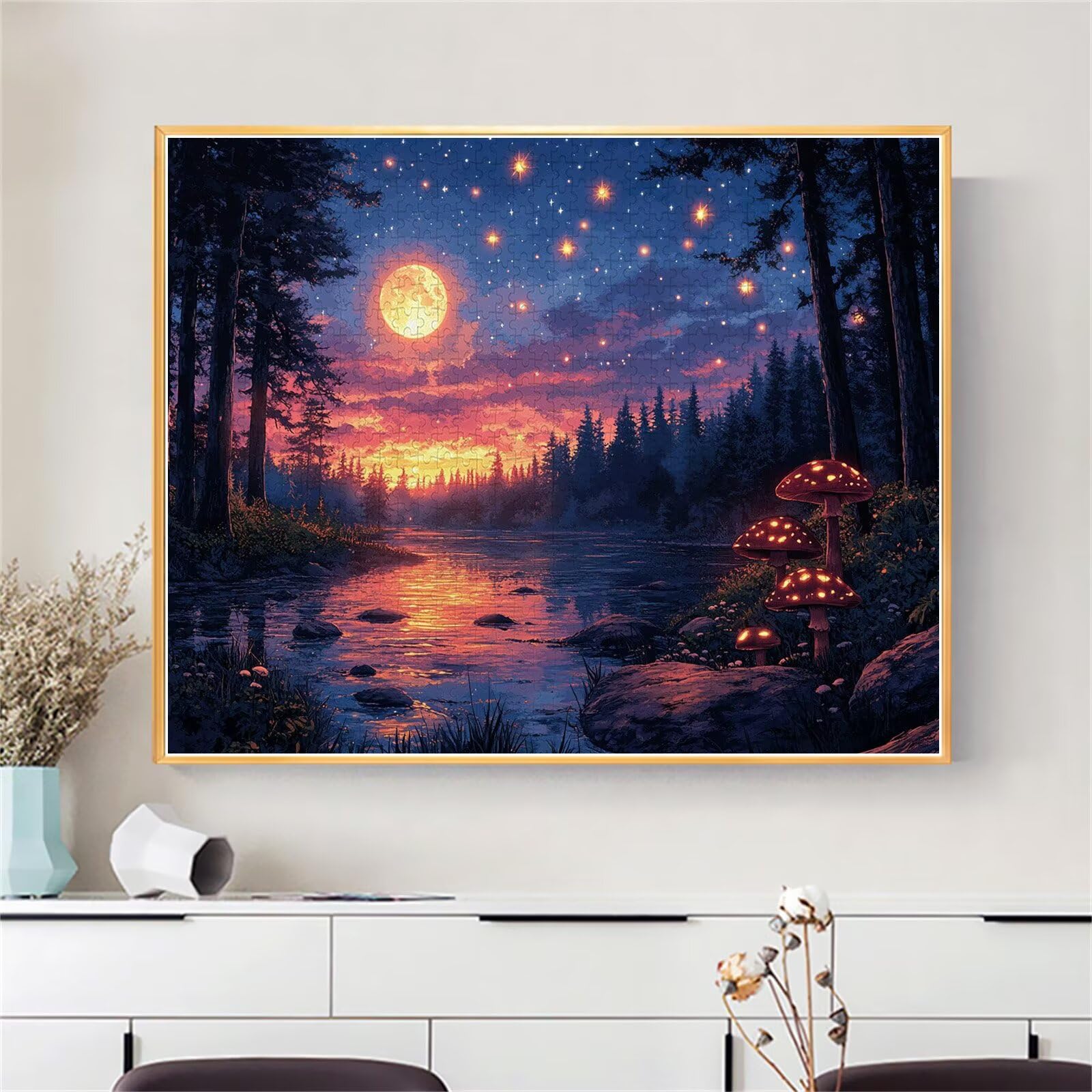 Puzzle Erwachsene 2000 Teile Mond Sternenhimmel Educa Jigsaw für Kinder ab 8 Jahren Mädchen Jungen, Erwachsene Impossible Klassische Puzzles Schwer, Anspruchsvoll Spielspaß, Geschenke 70x99cm t-998