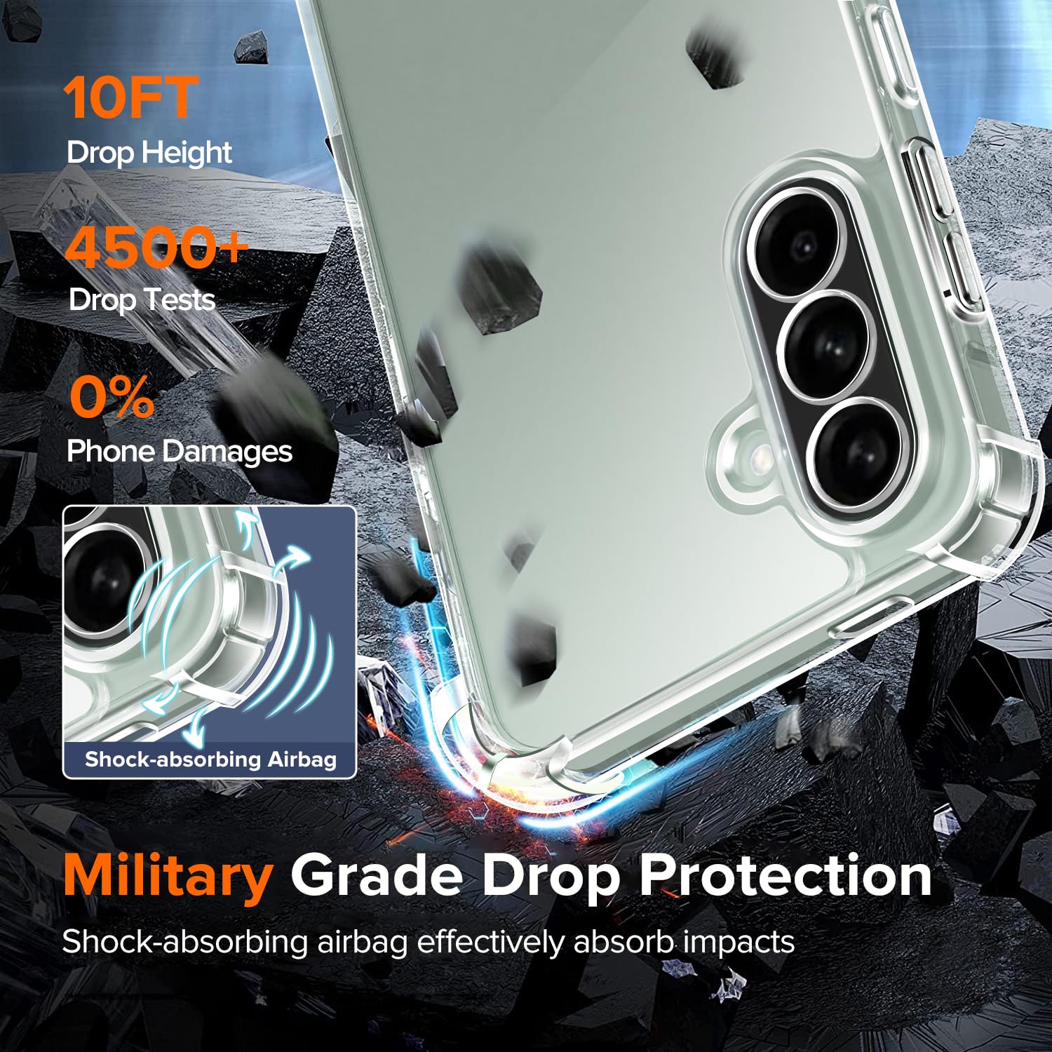 iVoler Anti Ingiallimento Chiaro Cover per Samsung Galaxy A56 5G con 3 Pezzi Vetro Temperato, Custodia Antiurto Trasparente per Assorbimento degli Urti con Paraurti in TPU Morbido Sottile Case