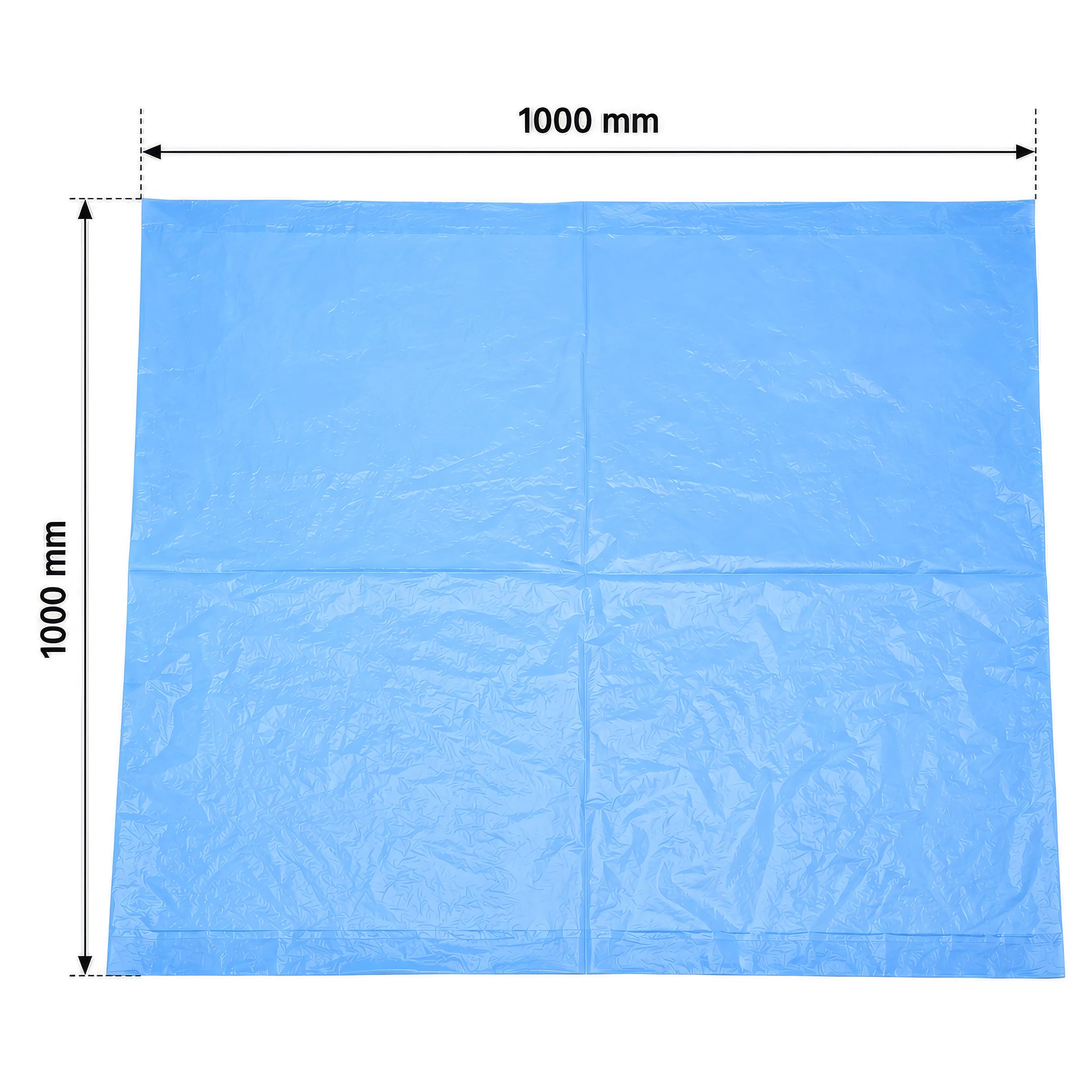 STIX 500 Sachets Roues Pneus Bleus Solides LDPE 100x100 cm Épaisseur 30 μm Transport Stockage Grand Format