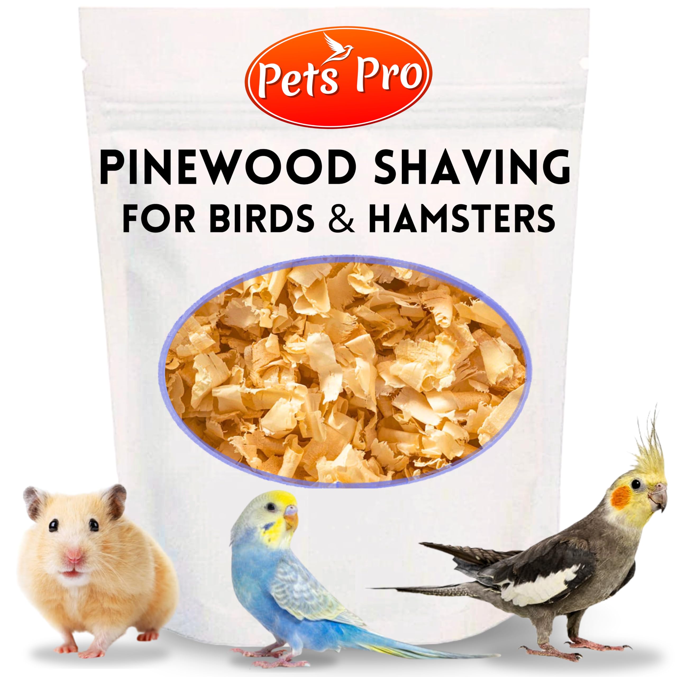 The Pets pro Company Dust Less Pine Wood Shavings, Bedding for Hamster, Bird, Chinchillas, Guinea Pig, Mice, Rabbit, Reptiles & Small Animals| Cozy Nesting Material for Birds - Pack of (1)-image-43