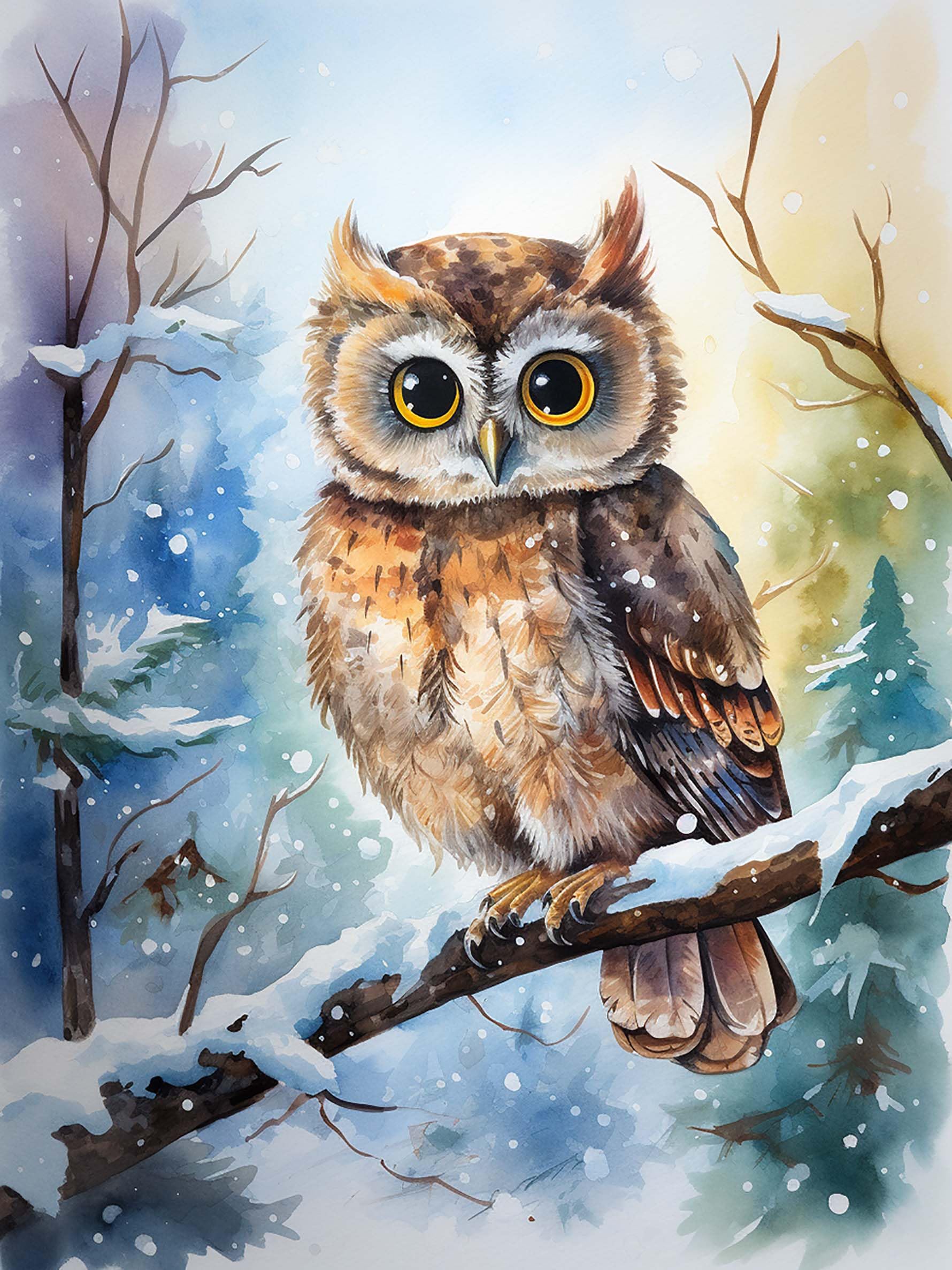 Vaiieyo Owl 5D Diy Diamond Art Kits Adults, Bird Animal Diamond Painting, Paint With Round Full Drill Crystal Rhinestone Diamonds Gem Art For Home Wall Decoration Gift 12X16inch-40