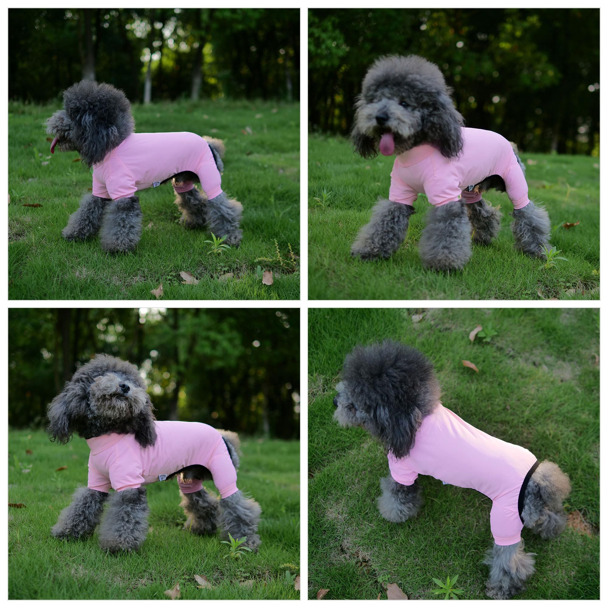 LoveLongLong Dog Jumpsuit with UV Protection and Quick-Dry Fabric for Spring Summer Pet Pajamas Pink 3XL, 3XL (for large dogs) - Image 4