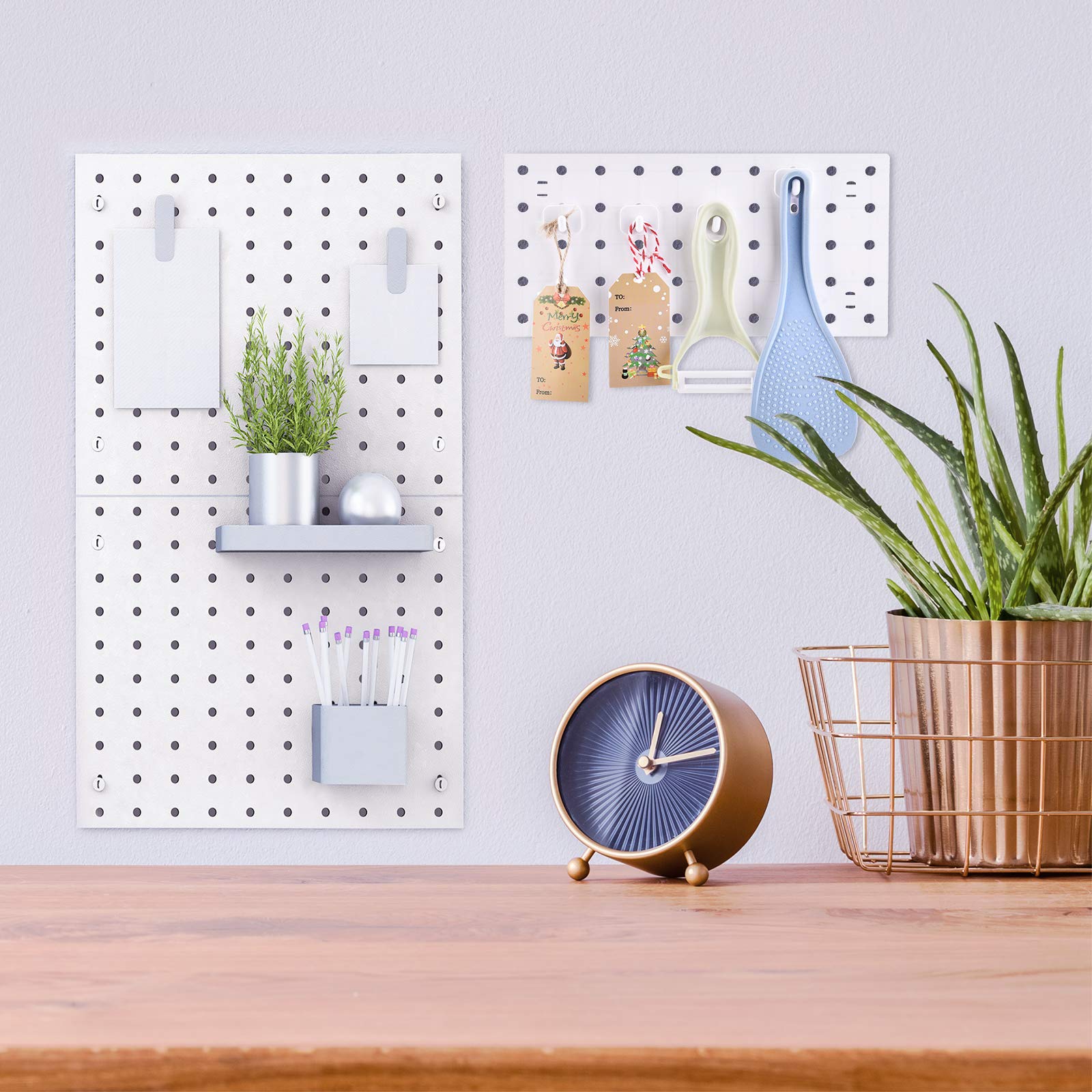 4 Pieces Pegboard Wall Panel Kits Pegboard Wall Mount Display DIY