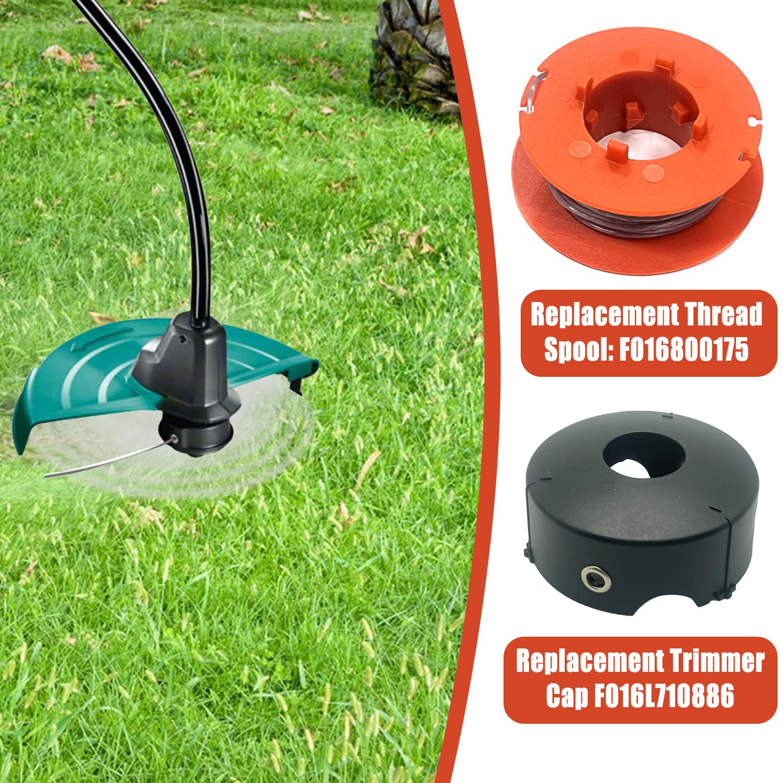 Bobine Filo Decespugliatore Bosch ART 23/26/30 - Ricambio Con Copertura, 3 Bobine + 1 Tappo - Foto 2