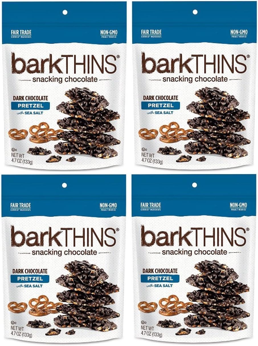 Snacking Chocolate 4.7oz (Dark Chocolate Pretzel, 4 Pack).