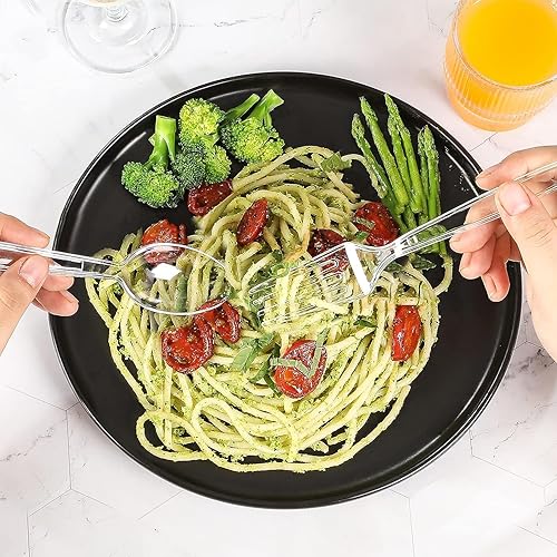 Miniatura 4 de Juego de 400 tenedores y cucharas de plástico transparente a granel, cucharas y tenedores desechables resistentes, cubiertos de plástico para fiestas