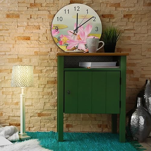 Miniatura 4 de Hapuxt Wooden Round Wall Clock Silent 12 Inch Parent Battery Operated Decorative Living Room Kitchen Bedroom Office