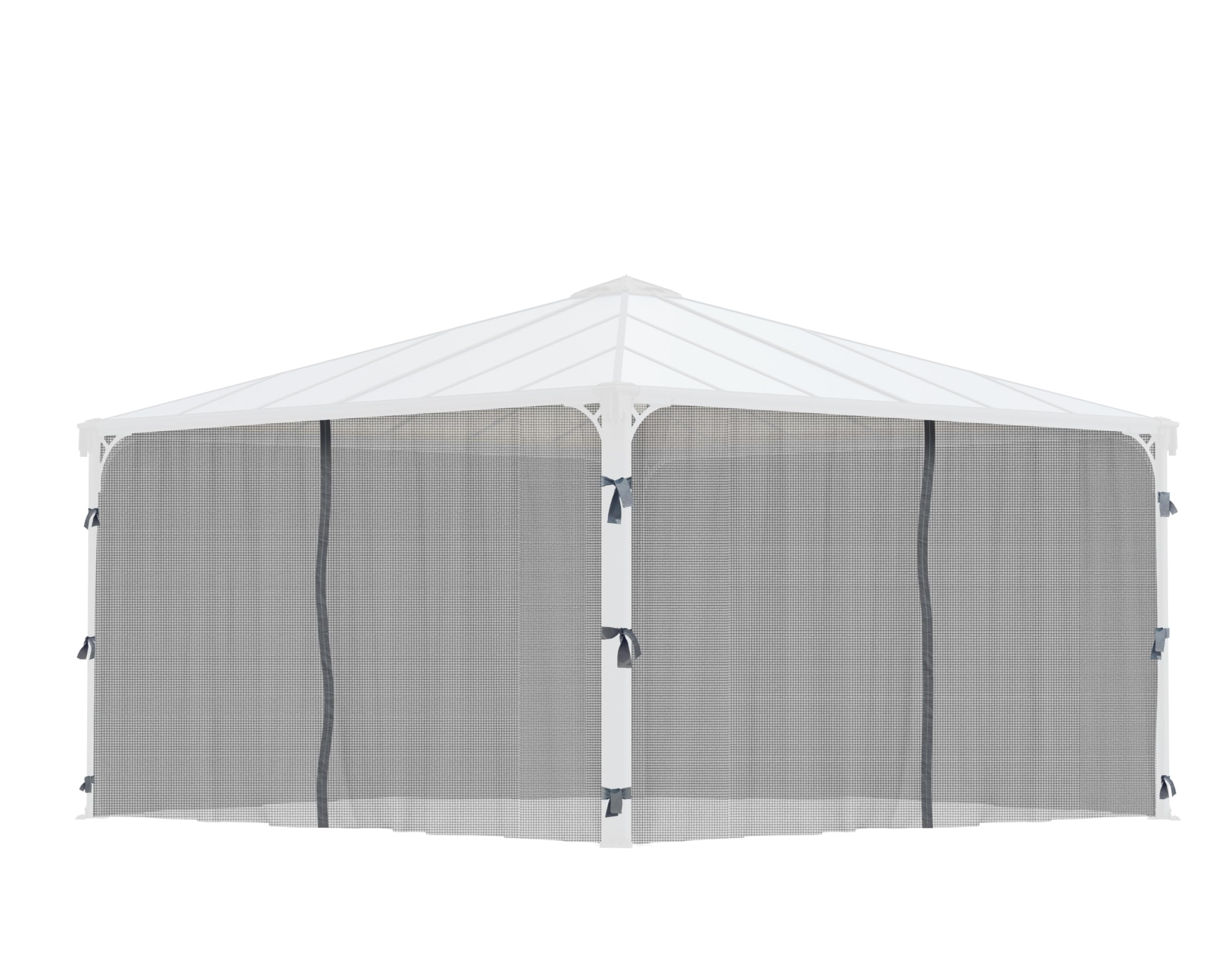 Palram - Canopia Palermo 4300 Gazebo Netting, Gray - 4 Pieces
