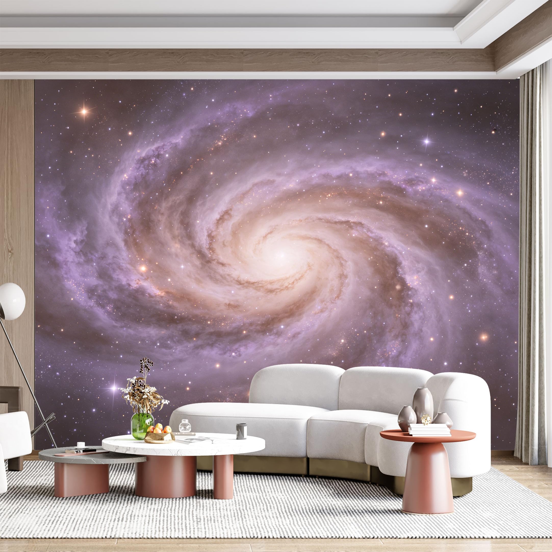Custom Size Wall Mural Celestial Spiral Galaxy Stars Nebula Outer Space Abstract Cosmic SciFi Art SelfAdhesive Wall Fabric Removable for Home Office Decor