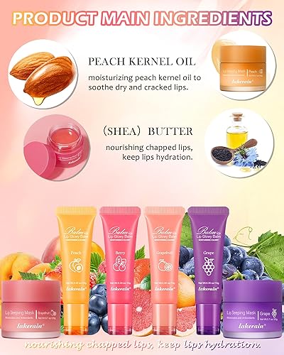 Miniatura 2 de 2 unidades de bálsamo labial hidratante brillante, hidratante y nutritiva reparadora de labios para dormir, bálsamo labial tintado brillante, labios