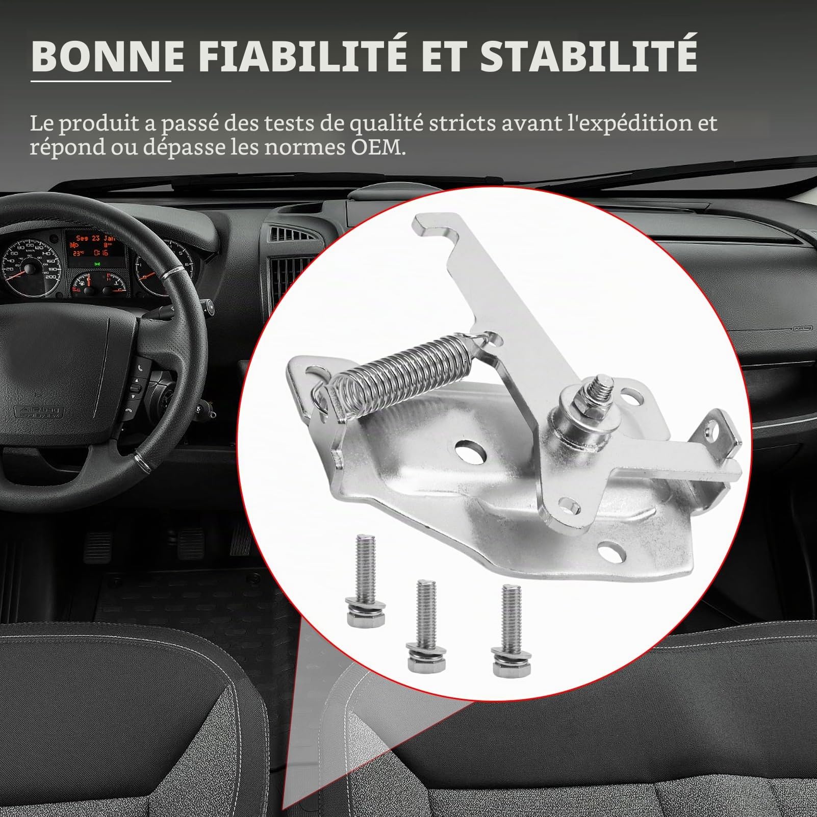Jeu de leviers de frein à main, kit ressort et plaque, pour Ducato 250 Boxer Jumper 2006-1350651080 1350651080 1350651080 1350655080 4412834