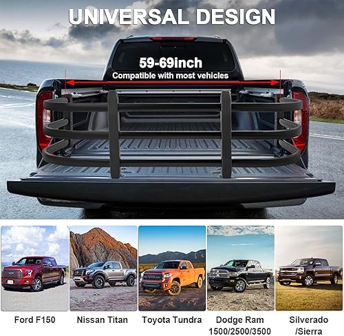 Miniatura 2 de Extensor de caja de camión, apto para Ford F150F250 7+Titan 6+Tundra 7+Sierra 3+Ram 150025003500