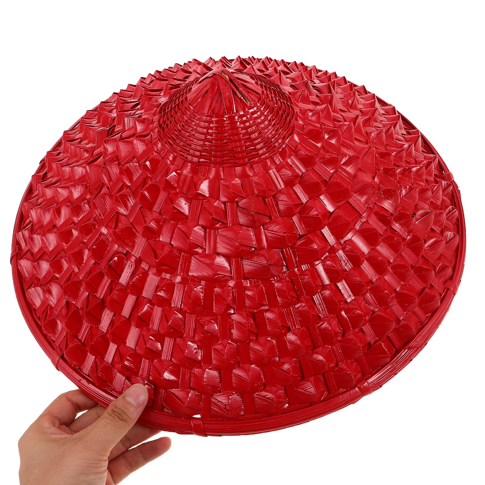 GALPADA Cappello da Samurai in Bambù Intrecciato a Forma di Ananas Conico da 36 CM Accessorio Cosplay Giapponese per Cappello da Sole Estivo per Feste Danza e Travestimenti
